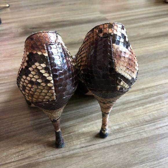 L'AUTRE CHOSE Snake Printed Leather Pumps Pointy - Picture 8 of 8